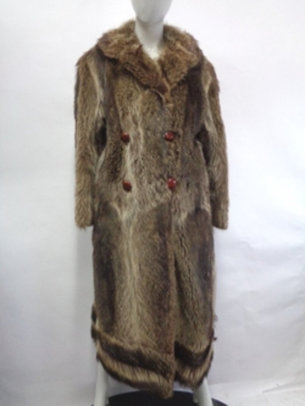 MINT NATURAL RACCOON FUR COAT JACKET WOMEN WOMAN SIZE 4-6 SMALL